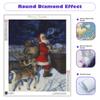 Рождественская алмазная живопись Санта-Клаус Мозаика Алмазная вышивка Олень ручной работы Подарок Настенные картины Искусство 30x40 см/12x16 дюймов