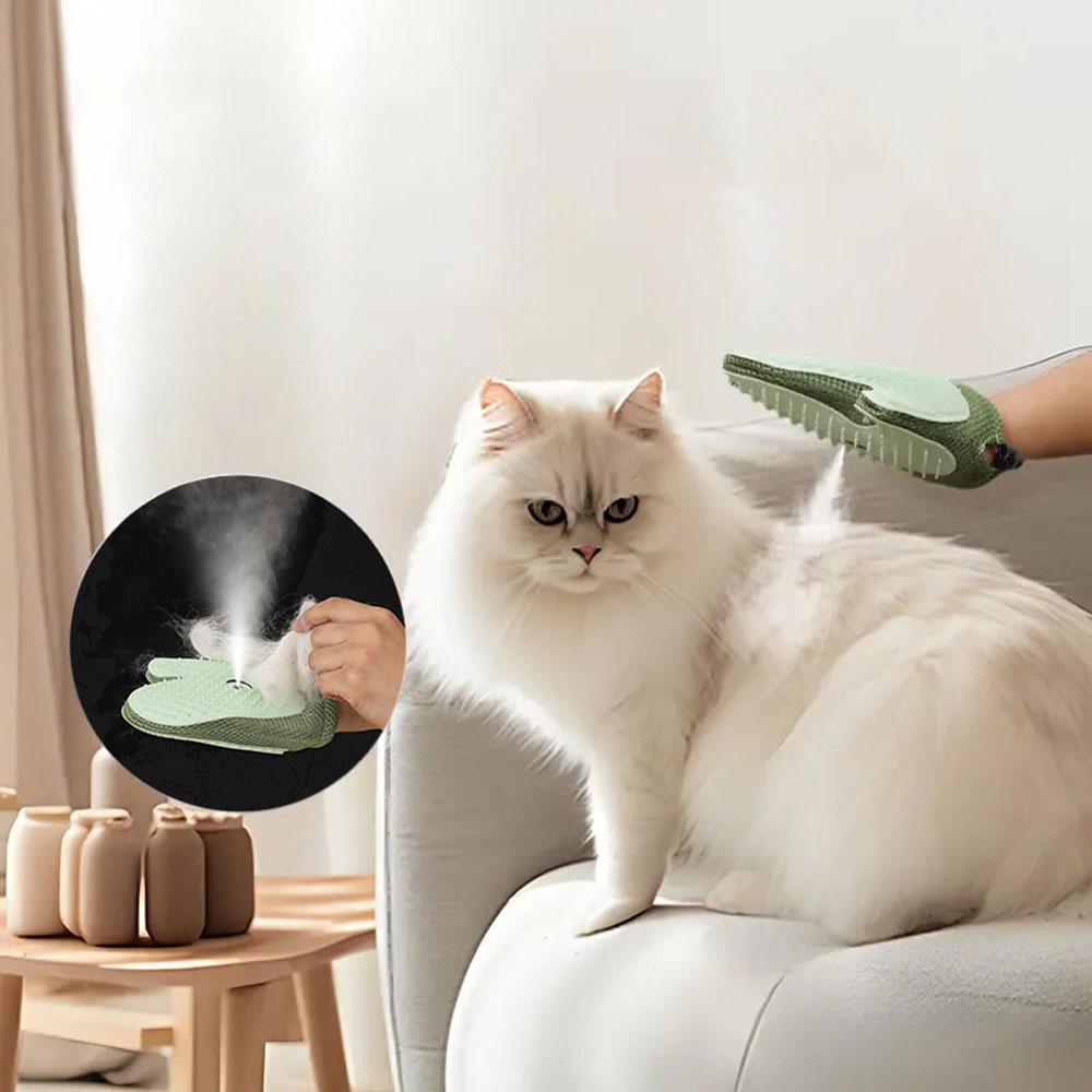 Pet Grooming Gloves Steam Massage Brush Spray Pet Hair Remover Comb Removing Dog Cat Hair From Sofa Carpet Clothes Tool Supplies 4
