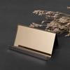 Stainless Steel Business Card Holder Name Tag Rack Desktop Table Organizer Mobile Phone Holder Office Accessories