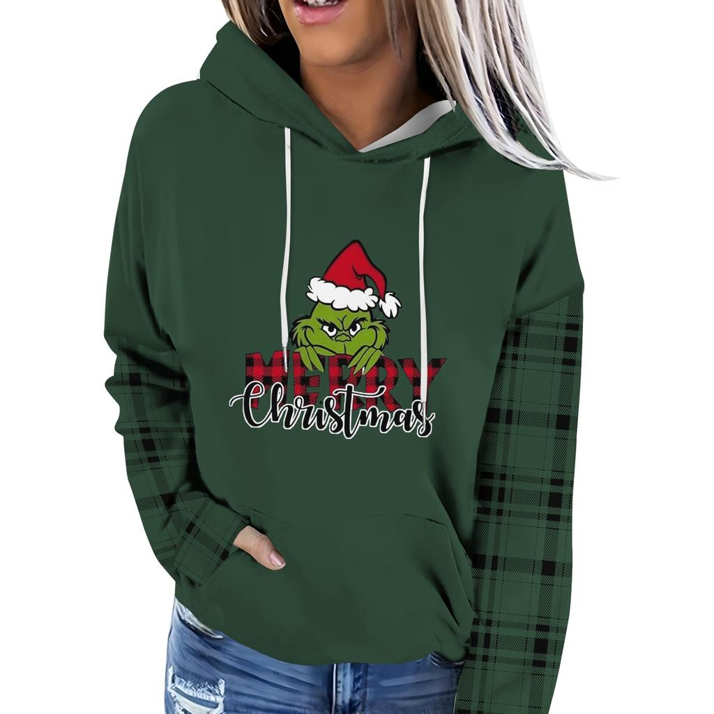 Женская модная повседневная толстовка с капюшоном и принтом Greentown с длинными рукавами