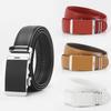 White and Yellow Belt for Men's Second Layer Cowhide Automatic Buckle Casual Business Youth Trendy Men's Belt