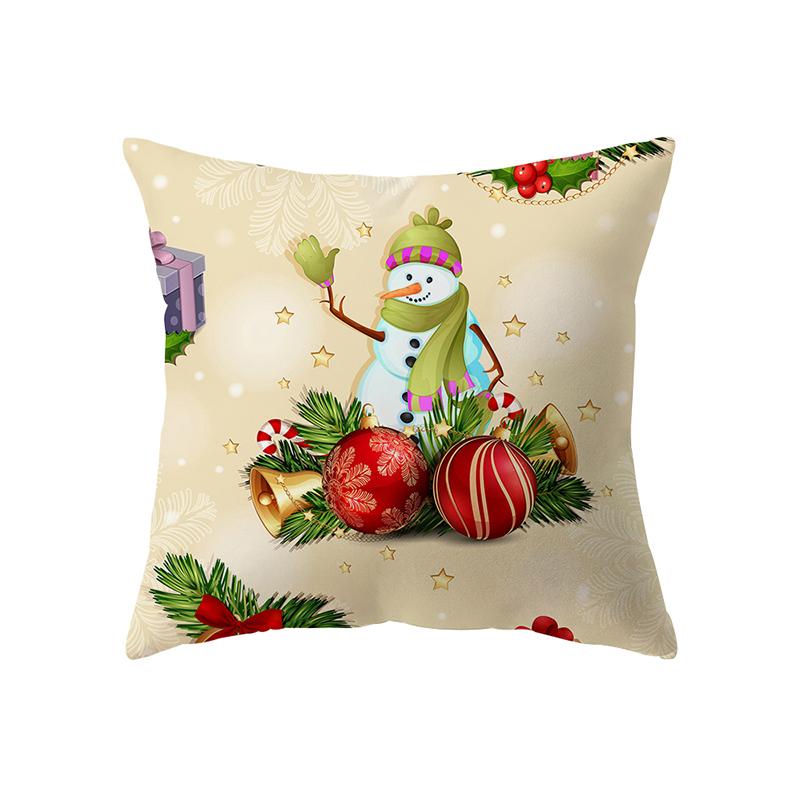 С Рождеством Санта-Клаус Снеговик с принтом наволочка для дома, гостиной, украшения дивана, подушка, наволочка