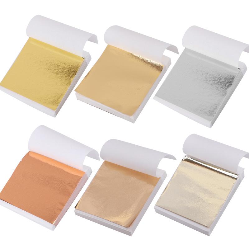 100 шт. Листы имитации золотой фольги для золочения мебельных линий, стен, поделок, украшения дома, подарка на свадьбу/вечеринку, для DIY-маникюра