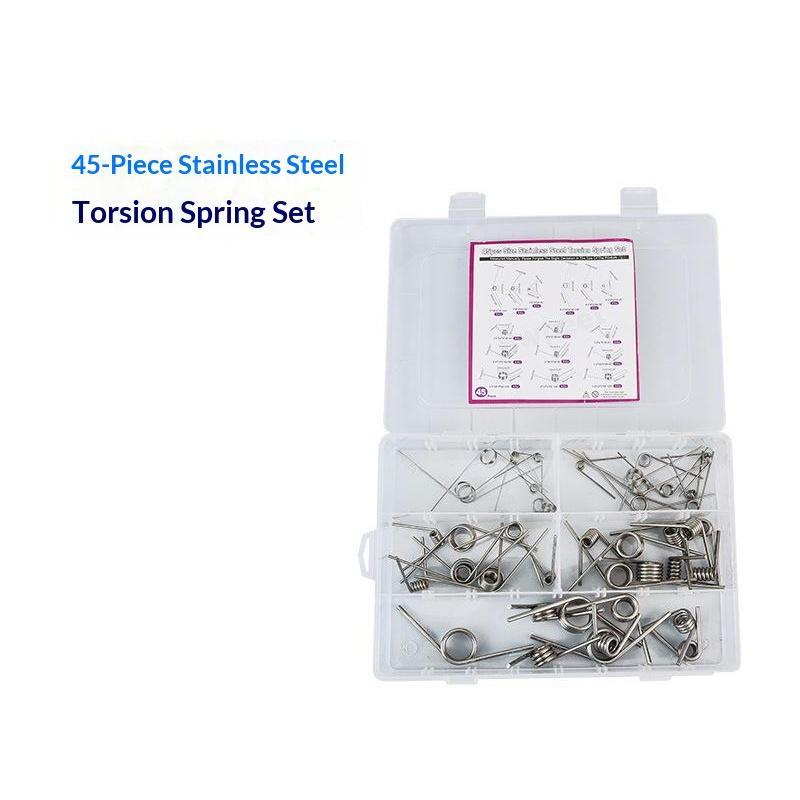 High Strength V-Type Hairpin Torsion Springs 45Pcs 0.5-2.5mm Wire Dia for Toy Making Electronics Repair