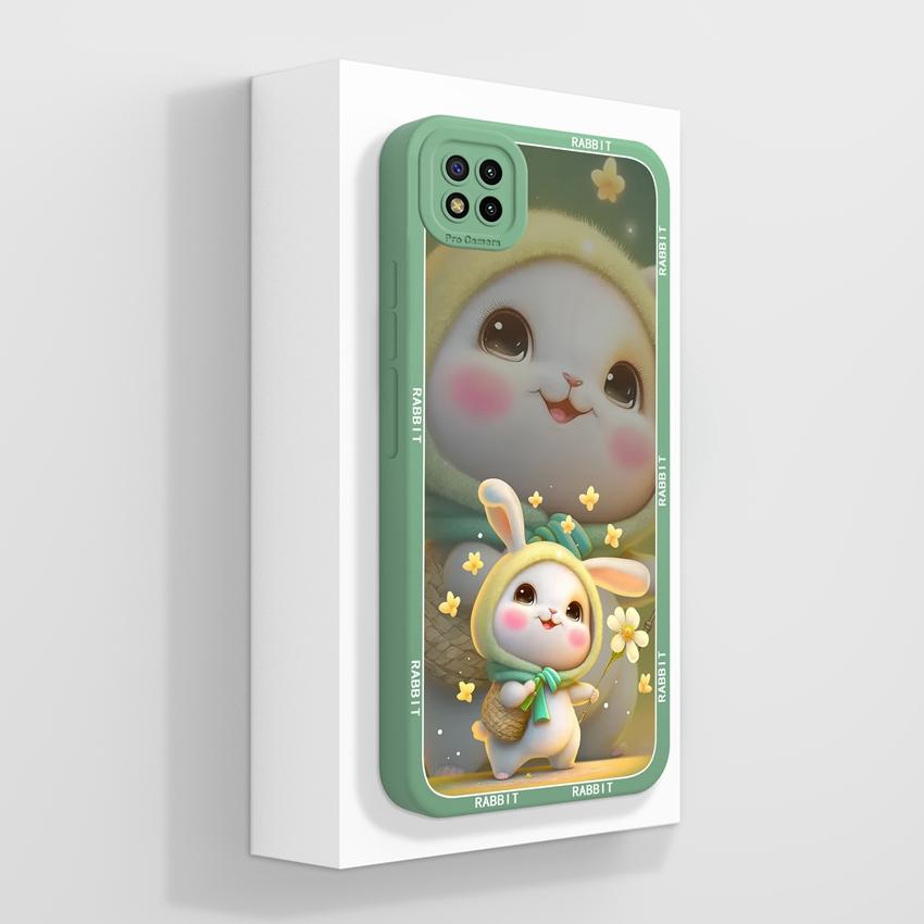 Ударопрочные чехлы для телефонов Xiaomi Poco C3 C31 F3 F4 GT F5 F6 F7 Pro Mi A2 Милый кролик Мягкий чехол Жидкий силикон Противоударный корпус Для Xiaomi Чехол