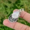 Daughters Day Sale 925 Sterling Silver Pear Natural Rainbow Moonstone Pendant