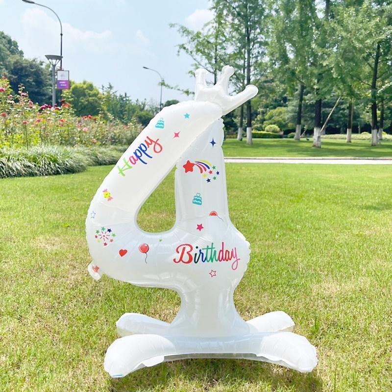 32-дюймовая цифровая корона смайлик маргаритка большой воздушный шар детский день рождения свадьба вечеринка украшения принадлежности реквизит для фотосъемки