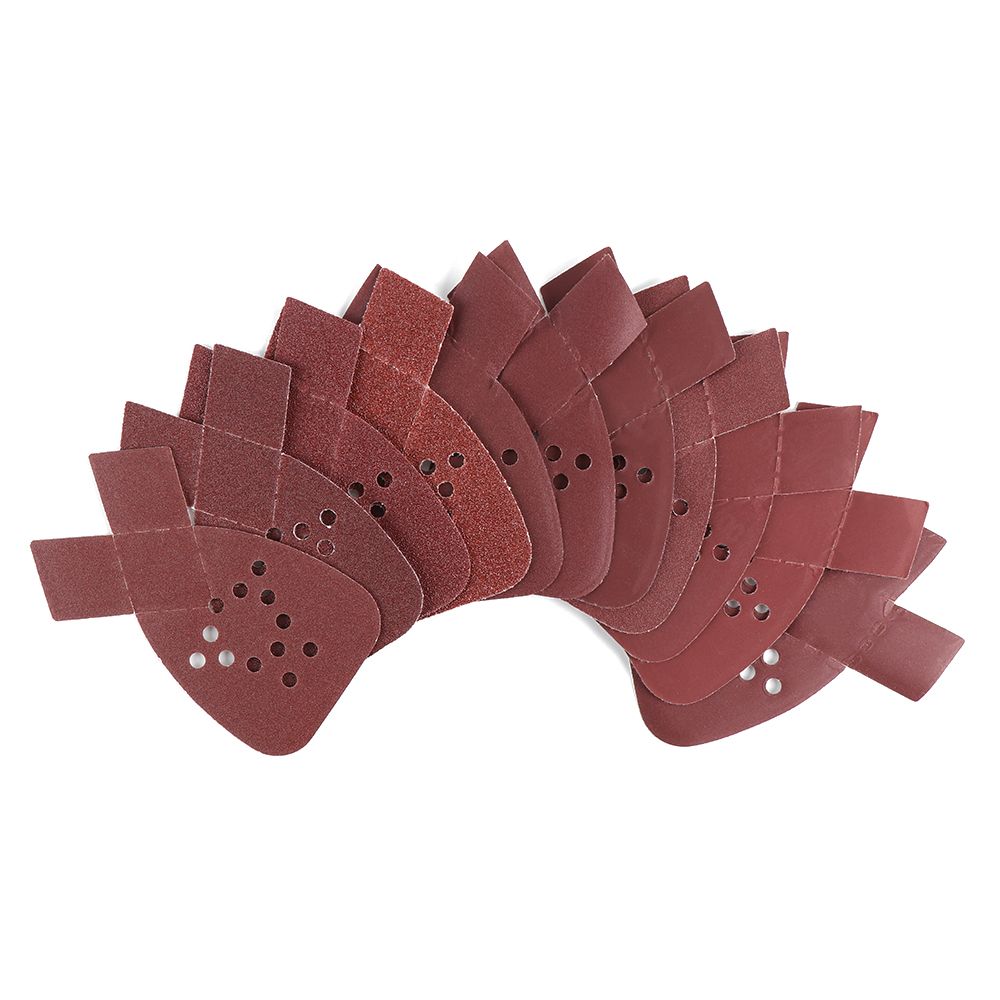 10 шт. Новый горячий орбитальный пальчиковый шлифовальный станок Детали Наждачные подушечки Абразивная бумага Зернистость 40-800 Шлифовальные листы для мыши