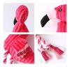 Pet Toy for Dogs - Flamingo Plush Toy 34cm with Rope and Squeaker