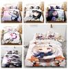 3D Cartoon Girl Bedding Anime Girl Down Duvet Cover and Pillowcase 2/3pcs Single Double Bed Home Textile Gift