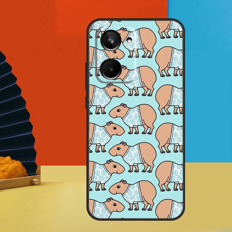 Милый Мультяшный Капибара Для Realme C75 C71 C55 C53 C67 C61 C33 C63 C51 10 11 12 13 14 Pro Plus C65 GT7 15 Pro Чехол