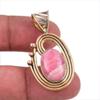 Натуральный родохрозит из чистого серебра 925 пробы, подарочный двухцветный кулон 1,50 дюйма K9H87