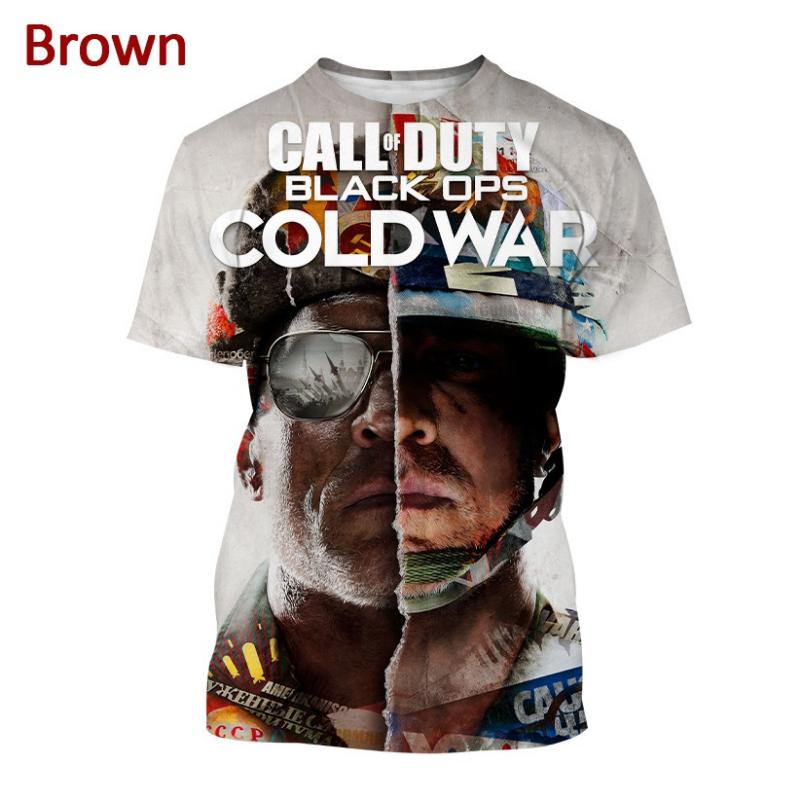Game Call of Duty 3D Print T-shirts Black Ops Cold War Graphic T Shirt for Men Fashion Harajuku Street Hip Hop Short Sleeve