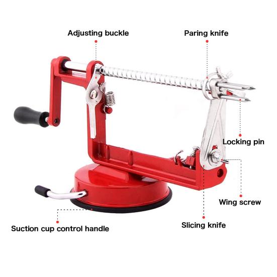 Овощечистка для фруктов, основание на присоске, многофункциональная машина для очистки картофеля, груш, трудосберегающая машина для очистки овощей