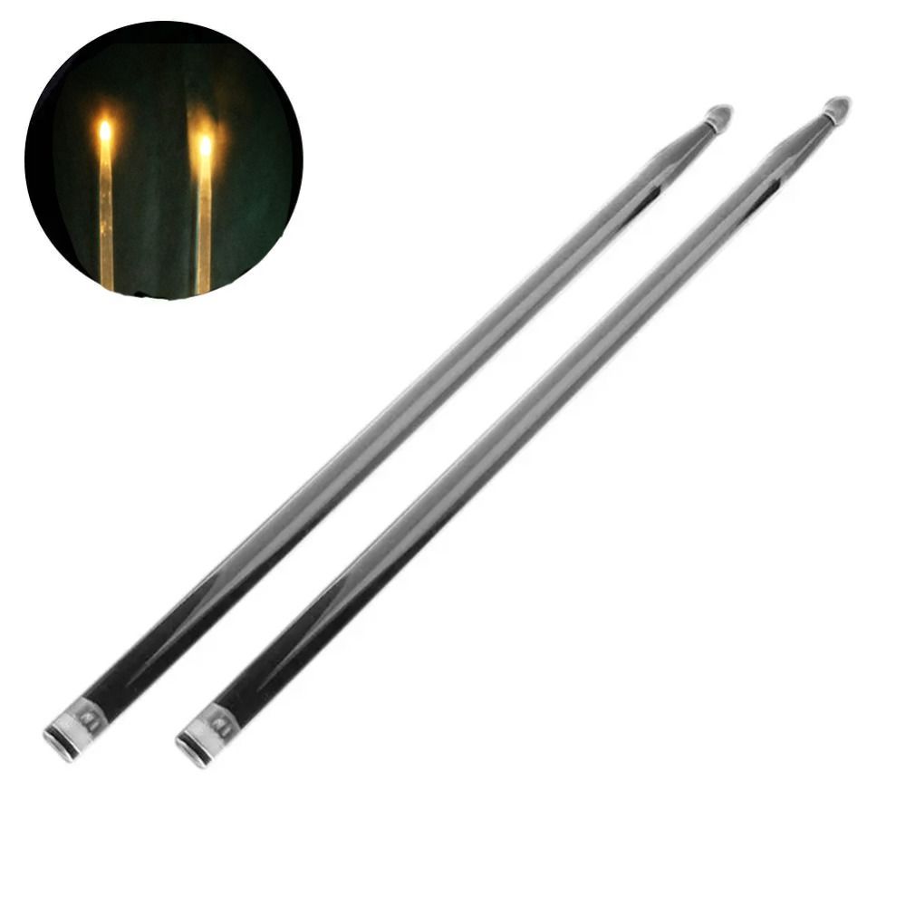 2Pcs Acrylic Light Up Drum Sticks Colorful Fluorescent Drumsticks Drummer Gifts