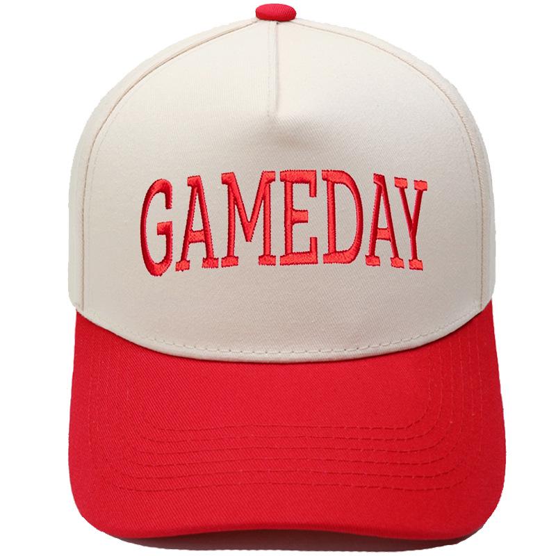 GAMEDAY Truck driver hat embroidered retro striped color matching baseball cap European and American men's and women's casual hat