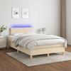 VidaXL Slat Bed Base with Mattress and LED, Upholstered Bed, Double Bed, Adult Bedroom Interior Bed, 3133546