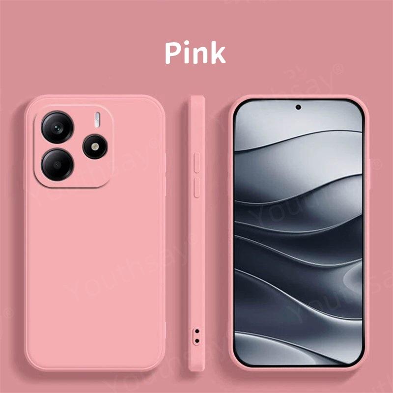 Для Redmi Note 14 4G жидкий силиконовый чехол Redmi Note 14 чехол Fundas Coque мягкий защитный чехол для камеры TPU для телефона Redmi Note 14