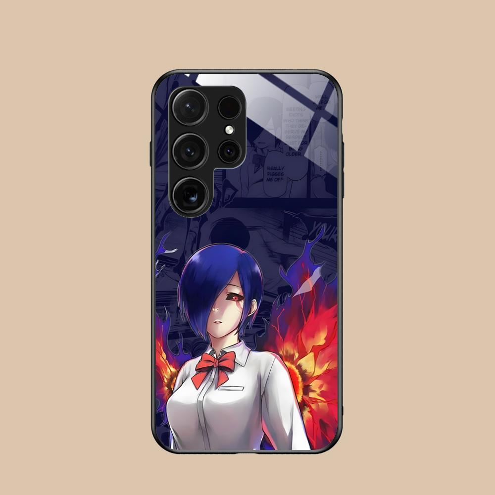 Чехол для телефона Tokyo Ghoul Тока Кирисима для Samsung Galaxy A56 55 54 53 52 51 36 35 34 23 16 15 5G Стеклянная крышка Роскошные мобильные телефоны