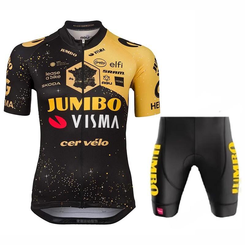 Jersey Set Cycling Quick Dry Short Sleeve Bib Shorts