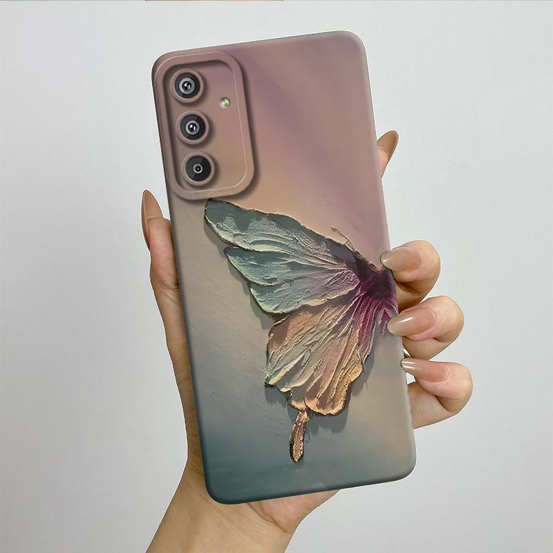 Phone Case for Samsung Galaxy M15 5G F15 5G Fashion Painted Half-wrapped Case Soft Silicon Cases E156 M156 Protection Back Cover