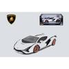 Assembled Miniatures - Lamborghini Sian Hybrid White and Black 1/18 Burago
