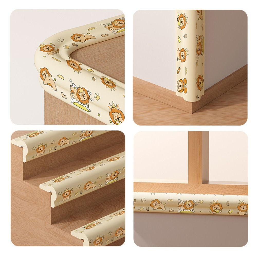2m Desk Edge Guard Strip Cartoon Digital Pattern Wall Corner Protector Bedside