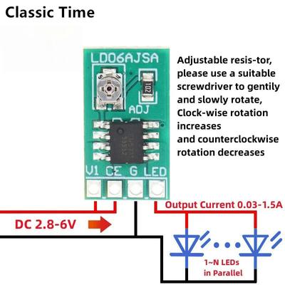 30-1500MA Регулируемый постоянный ток светодиодный драйвер DC 3.3V 3.7V 4.2V 5V PWM плата управления понижающий модуль питания