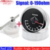 ZMFJH 0-190ohm 85мм Датчик угла руля с индикатором, красная подсветка, водозащищенный, для лодки, корабля, яхты