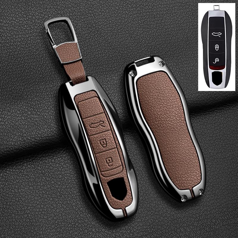 AABKR1 Car Key Case Cover For Porsche Cayenne 958 911 Lepin 996 Macan Boxster Panamera 997 944 924 Panamera 718 971 9YA Protect Keychai