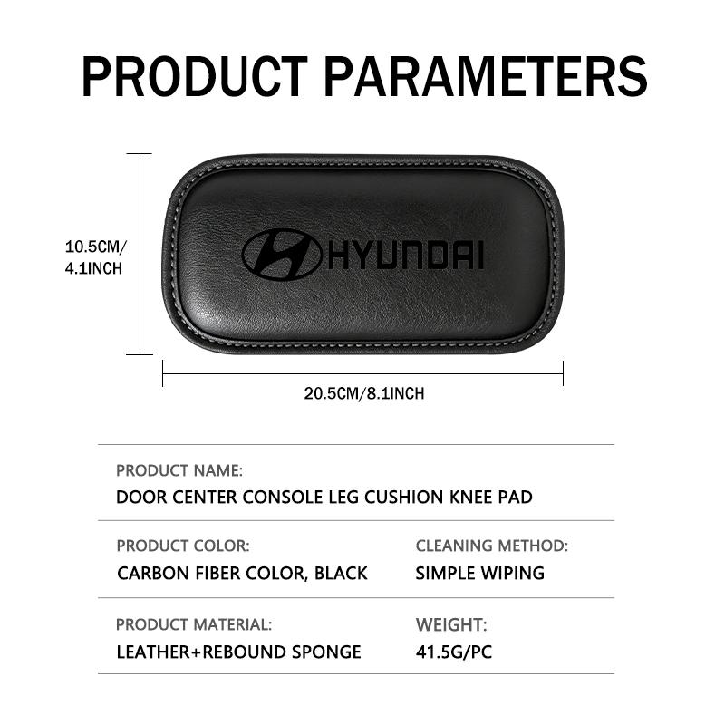 For Hyundai Leather Knee Pad Car Interior Pillow Protection Cushion Tucson NX4 IX35 H7 2022 2021 2020 2019 2018 2009 Tiburon ZZ39