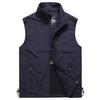 Men's Spring Summer Waistcoat Outdoor Leisure Quick Dry Vest Simple Fashion Stand Collar Gilet Sleeveless Jacket with Pockets