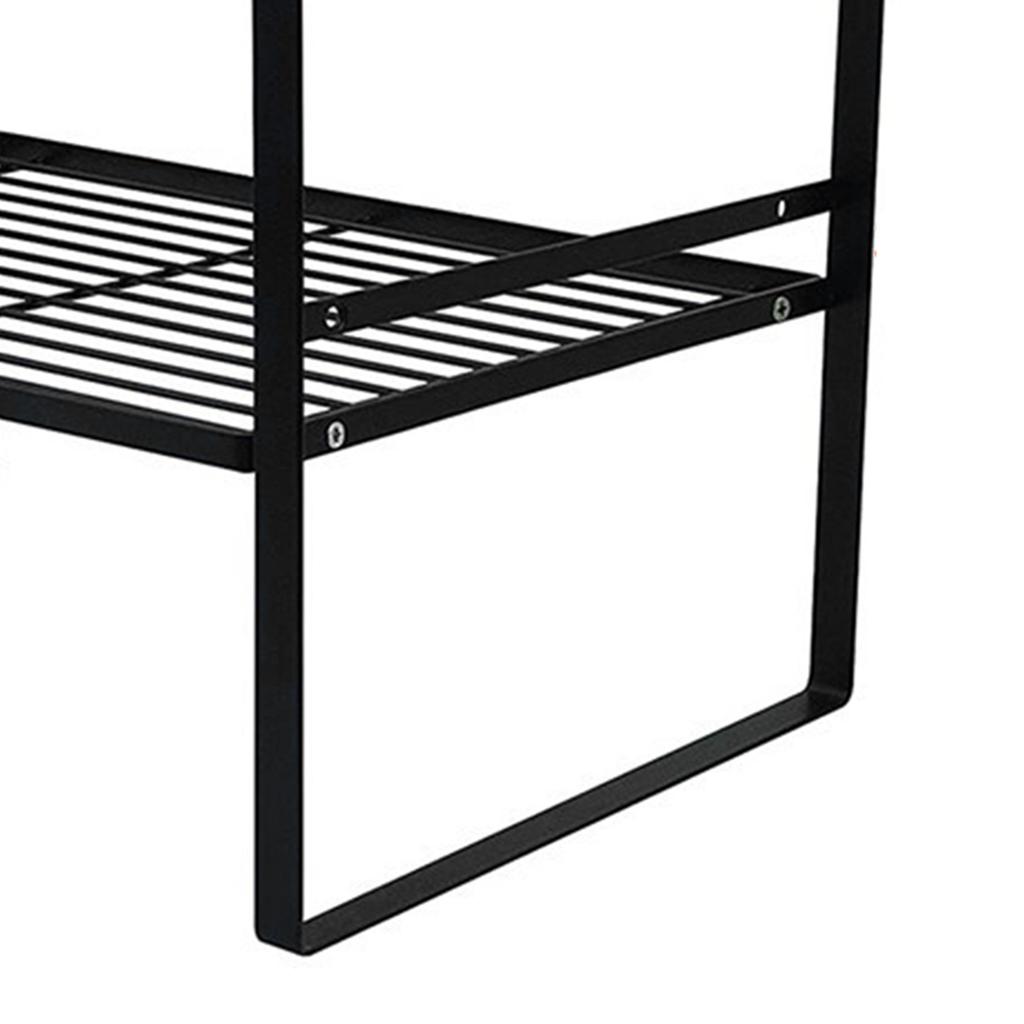 Двухъярусная кухонная полка для хранения, 2 уровня, нескользящая многофункциональная кухонная полка-органайзер, черная