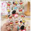 2025 New 3D Crayon Shin chan Pinch Fun Butt 3D Stickers for Children DIY Cartoon Decoration Flat Phone Case Stickers: