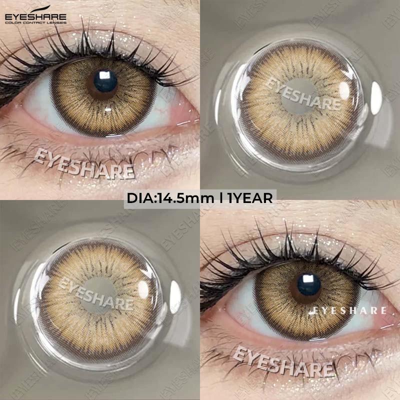Eyeshare Новые цветные контактные линзы, сине-зеленые модные линзы для очков, черные натуральные косметические линзы, розовые кофейные нежные линзы, коричневые линзы, 1 пара
