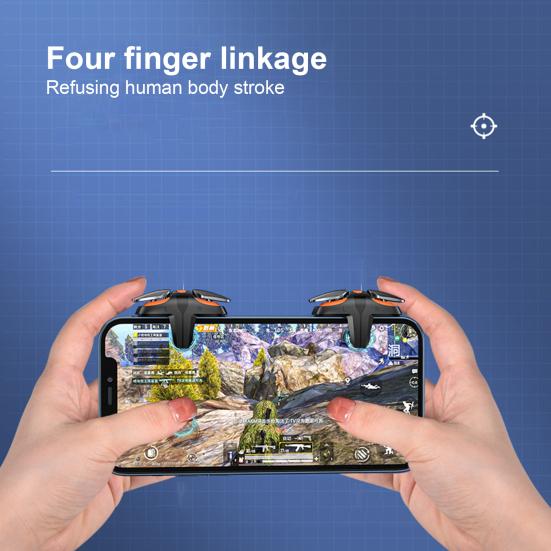 1 пара игровых триггеров, мобильный контроллер, преобразование частоты, 4 регулируемые скорости, соединение с четырьмя пальцами, телефонный шутер, геймпад