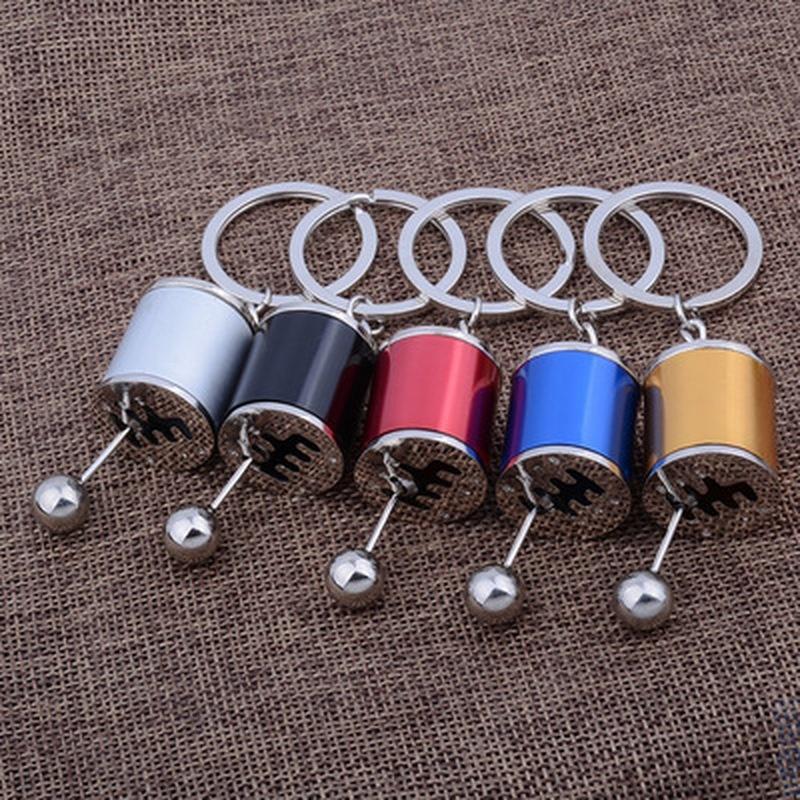 Lmitation 6 Speed Manual Gear Transmission Gear Lever Key Chain Car Gear Box Key Ring Car Gear-box