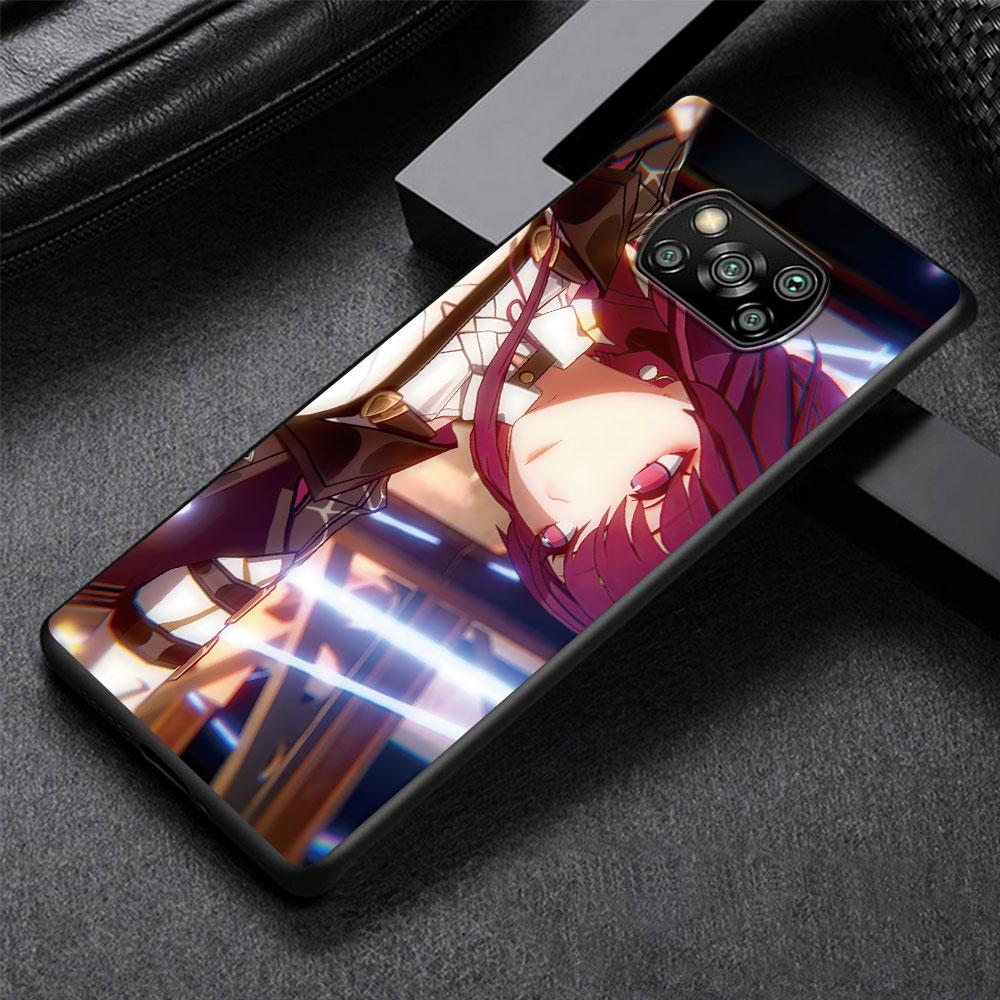 Чехол Honkai Star Rail для Xiaomi Poco X5 X3 NFC M5s F3 M4 M3 M2 Pro, черный, мягкий, силиконовый чехол для телефона