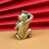 Solid Brass Little Monkey Ornament Holding Peach Monkey Zodiac Monkey Cute Pure Copper Monkey Metal Crafts