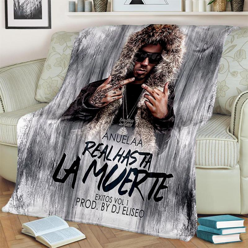 Бесплатное одеяло Anuel AA, рэпер, хип-хоп певец, мягкое одеяло для дома, спальни, кровати, дивана, пикника, путешествия, офиса, одеяло, детское одеяло