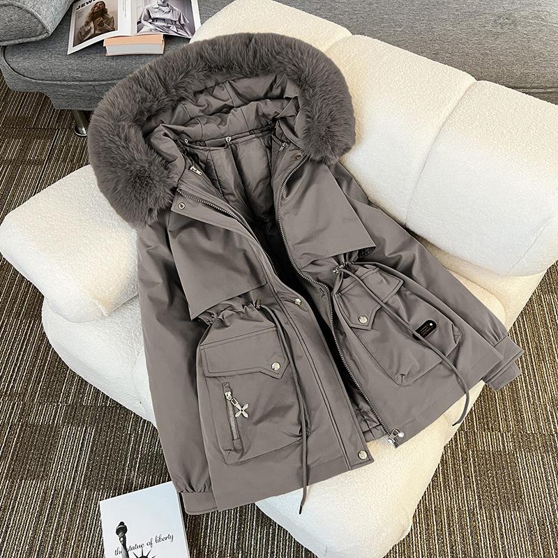 Одно платье и три пирога побеждают женскую короткую новую хлопковую одежду, зимние хлопковые куртки и зимние пальто.