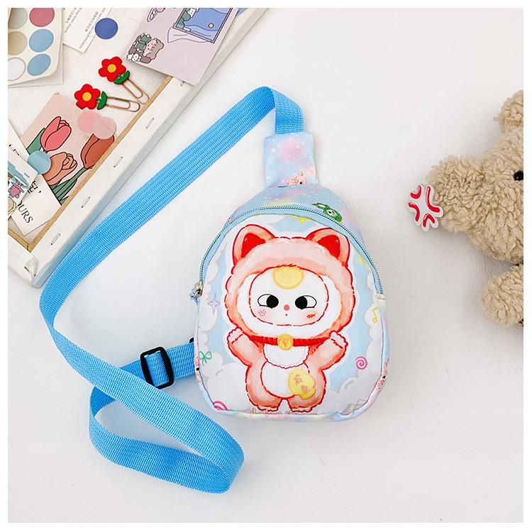 Baby Printed Three Children Shoulder Crossbody Chest Bag Outdoor Cartoon Wallet