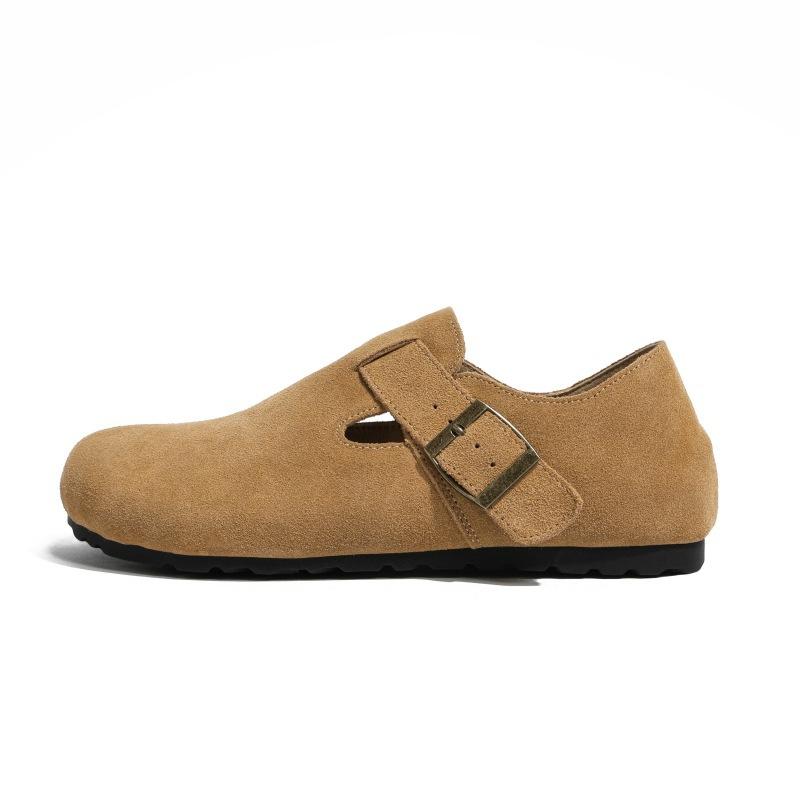 Санси цельная коровья кожа увеличение внутренней высоты мягкая подошва ретро одинарные туфли на толстой подошве с закрытым носком женские