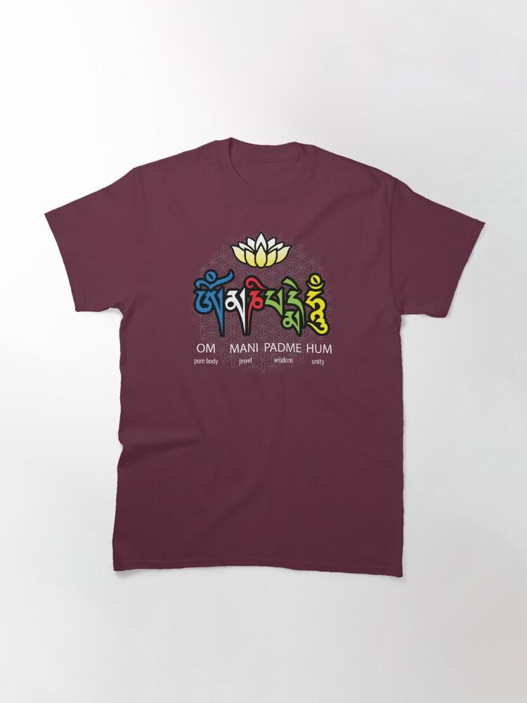 Jewel Om Mani Padme Hum Mantra Classic T-Shirt
