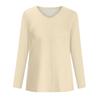 Womens Long Sleeve V Neck Shirts Basic Tee Casual Top Fall Trendy Tunic Outfits Fitted T Shirts