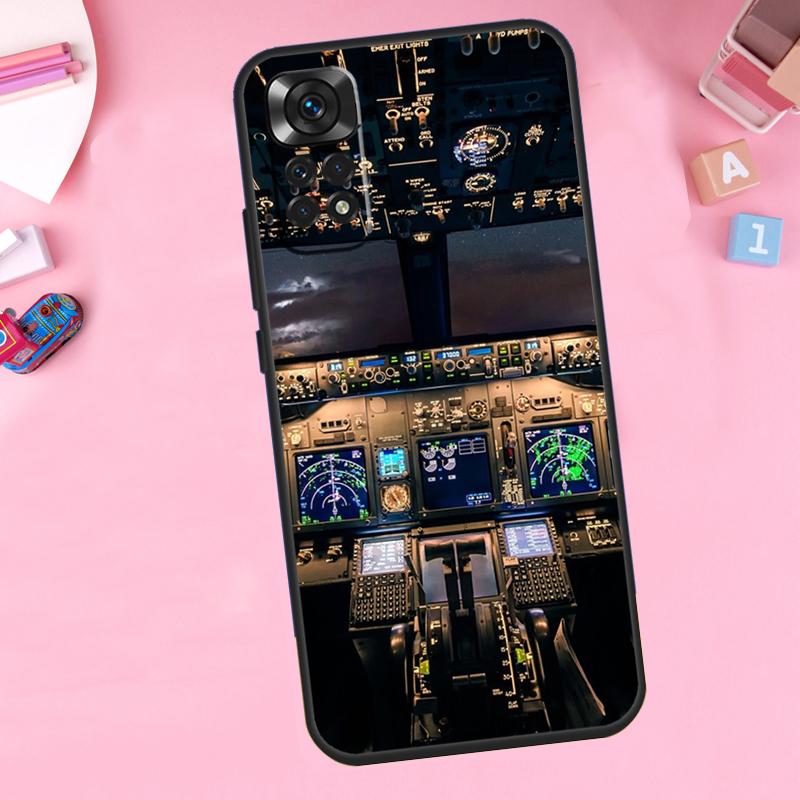 Flight Instruments Cockpit For Xiaomi Redmi Note 14 13 10 11 12 15 Pro Plus Phone Case For Redmi 15C 13C 12C 10C 14C 15