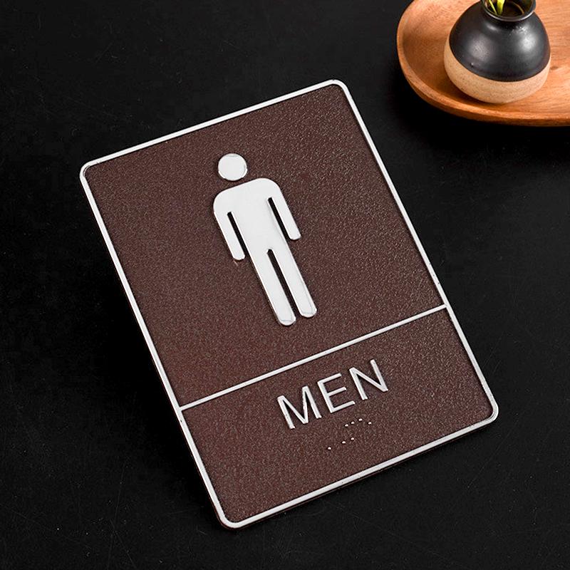 Акриловая этикетка для ванной комнаты, съемная самоклеящаяся табличка для туалета, настенная наклейка, настенная этикетка для двери в туалет, декор своими руками