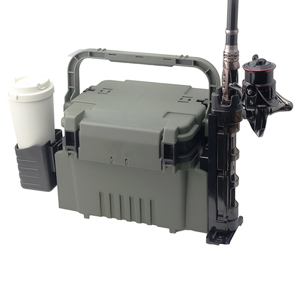 Пластиковый рыболовный ящик держатель для удилищ съемный рыболовный ящик держатель регулируемый портативный защелкивающийся дизайн для рыболовных принадлежностей
