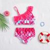 Girls' One-Shoulder Sling Bikini Two-Piece Swimsuit