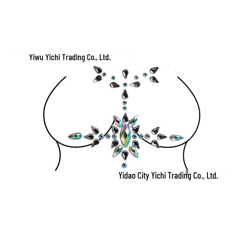 Блестящие тату-наклейки для макияжа и украшения груди на карнавал